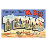 Elevate your inventory with this classic 3.5" x 5.5" postcard featuring an image from our Texas collection titled Greetings from So Big Texas.
