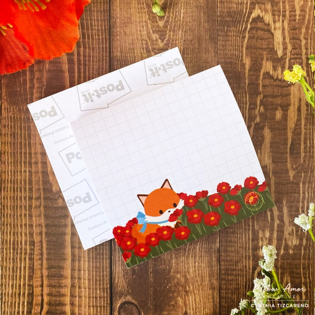 Fox Field of Flowers Sticky Notes – Little Craft Place