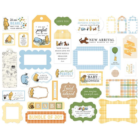 Winnie The Pooh Baby Frames & Tags - Echo Park Ephemera