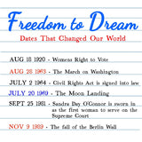Freedom To Dream Historical Dates Library Card Tote Bag