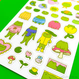 Tiny Bee Cards - Frog Life Vinyl Sticker Sheet