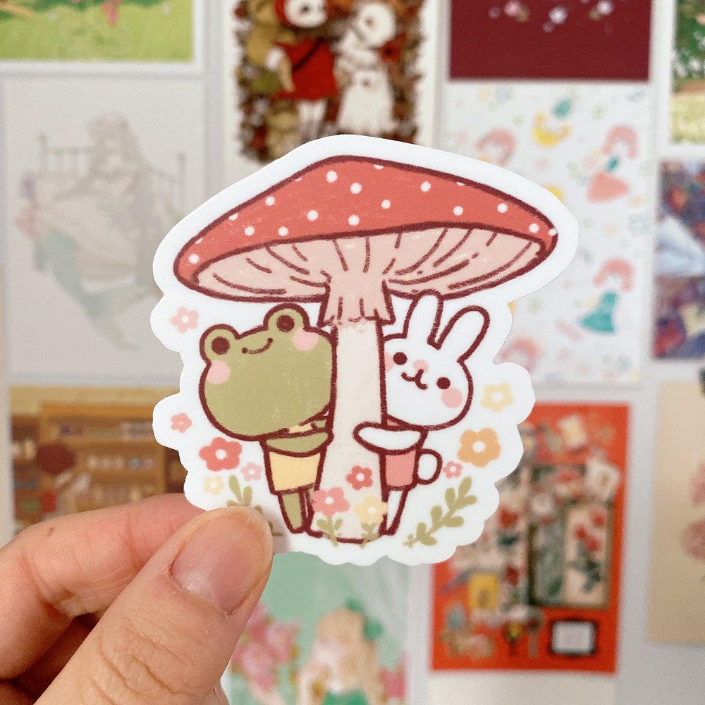 Frog & Rabbit Sticker – Little Craft Place