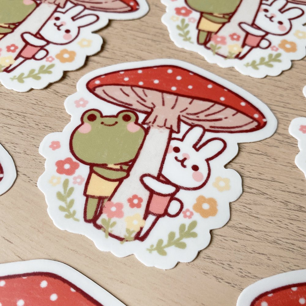 Frog & Rabbit Sticker – Little Craft Place