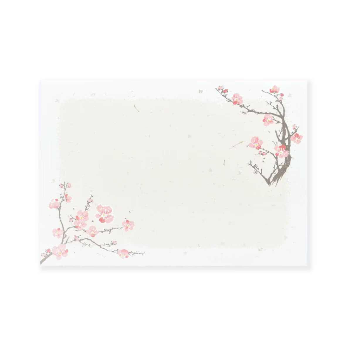 A traditional Japanese mini letter set featuring plum blossoms blooming in the cold winter season.