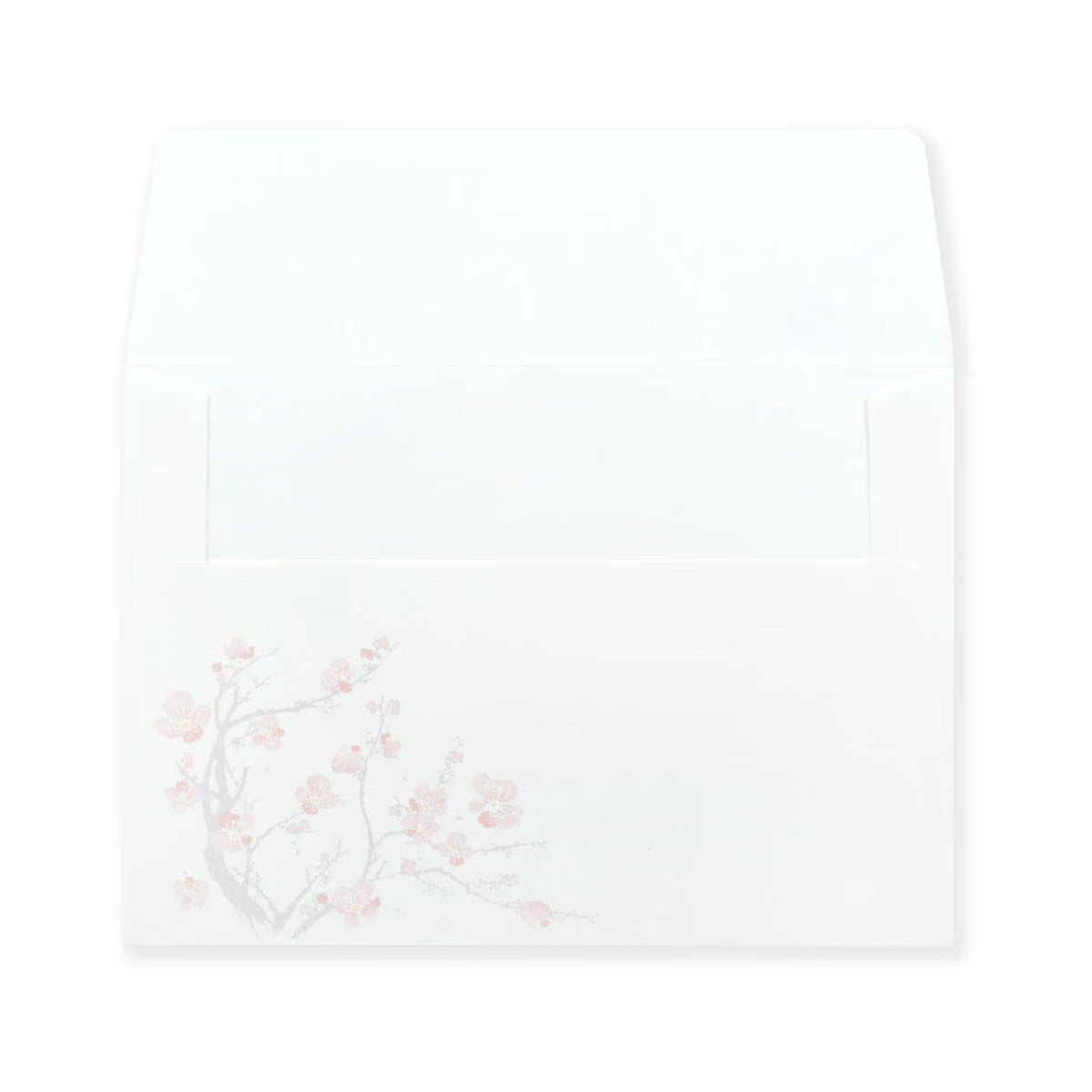 A traditional Japanese mini letter set featuring plum blossoms blooming in the cold winter season.