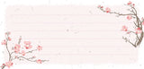 Frontier - Japanese Plum Blossom One-Stroke Paper

[Specifications]
● Contents: 36 sheets, ruled, 18 sheets each of 2
designs ● Size: H82 x W170mm

Plum blossoms tell us that the long winter is over and spring is coming a little early. The design features red plum blossoms that have begun to bloom a little bit despite the cold weather. The pastel shades give a sense of springtime gentleness. The ruled lines make it easy to write letters.