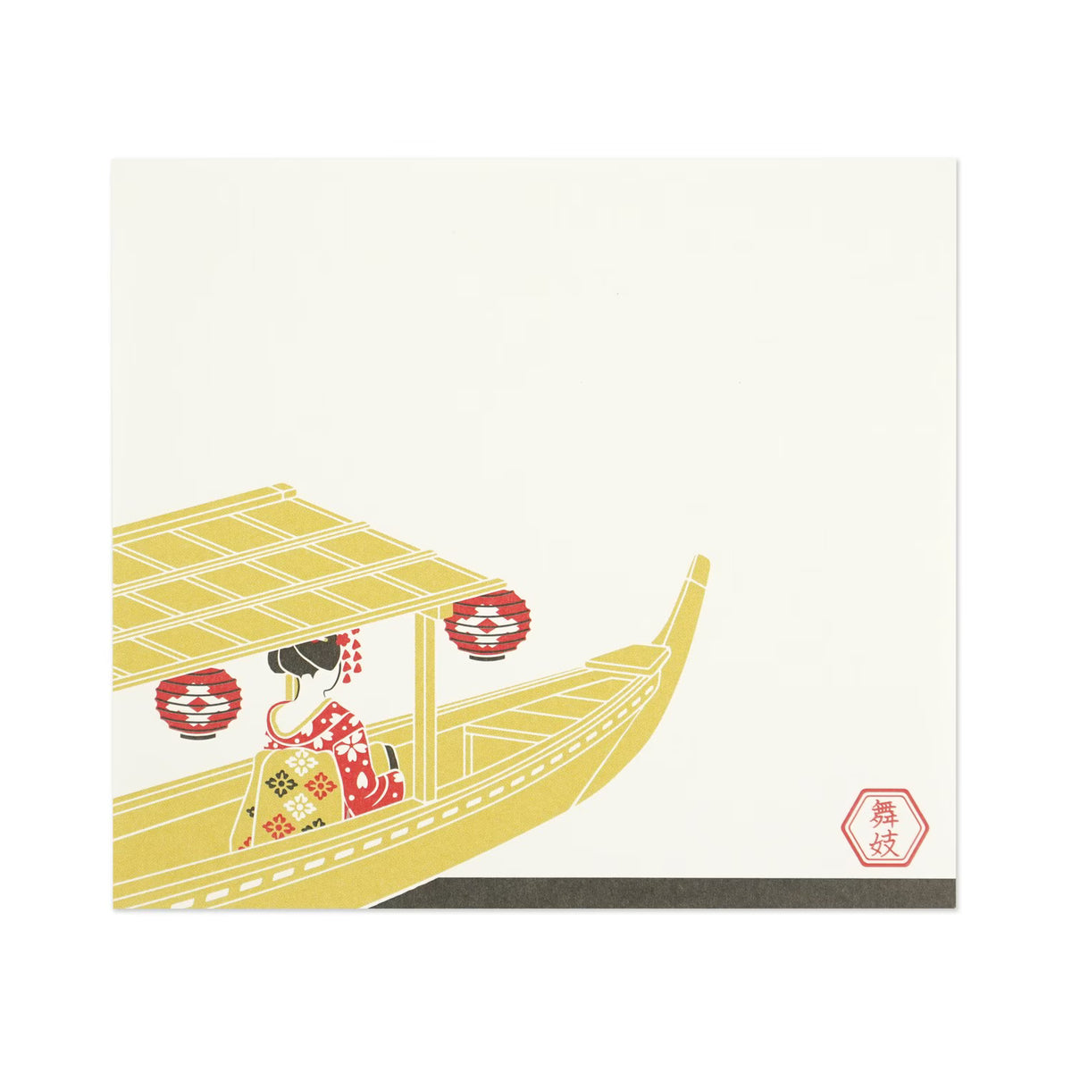 Japanese-style block memo featuring maiko in every design. A design that captivates the maiko. Of course, it can be used as a daily note, as well as a small gift card or message card. They're also appreciated as souvenirs for foreigners or as gifts from Japan!