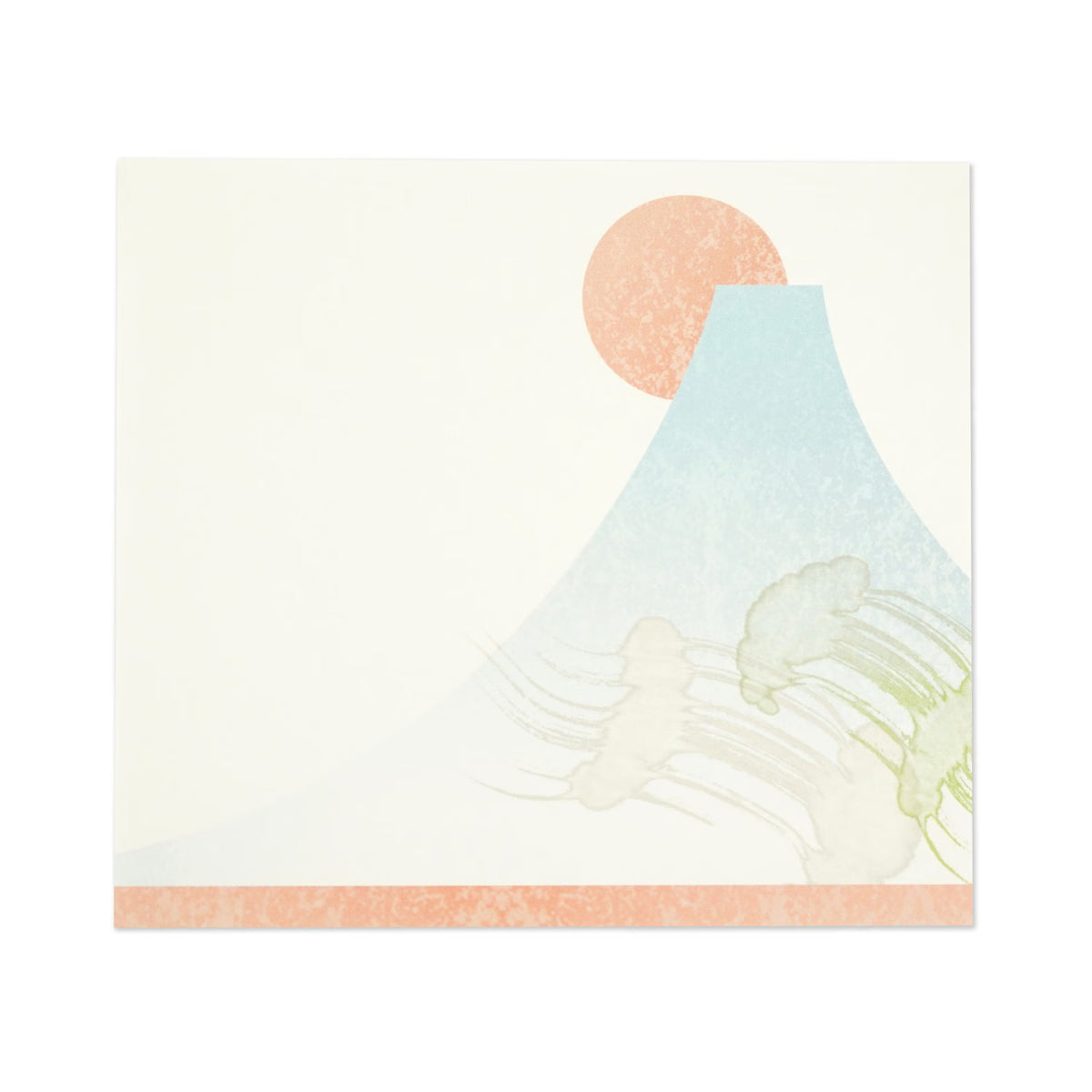 Japanese-style block memo boldly depicting Mt. Fuji. The soft color scheme makes it easy to wear in everyday life. Of course, it can be used as a daily note, as well as a small gift card or message card. They're also appreciated as souvenirs for foreigners or as gifts from Japan!