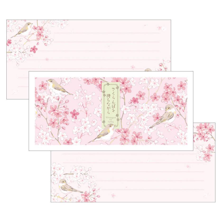 Celebrate the gentle beauty of spring with this charming letter paper from Frontier. Featuring delicate cherry blossoms and a sweet little bird, these thoughtfully illustrated postcards capture the peaceful feeling of waiting for the cherry trees to bloom. Soft colors and nature-inspired artwork make them perfect for sending heartfelt notes, displaying as mini art prints, or adding to a stationery collection.