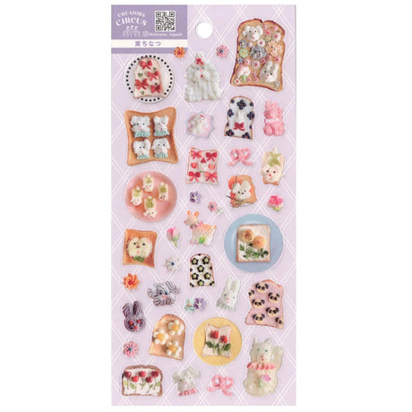 A transparent sticker has appeared from "CREATORS CIRCUS", which has the theme of "excitement and excitement" like a circus.
The creator's unique illustrations and artworks are fun and familiar.
You can enjoy it in various decorations such as notebooks and notebooks.

Size: H195mm×W95mm×D1mm
Material: Transparent PET