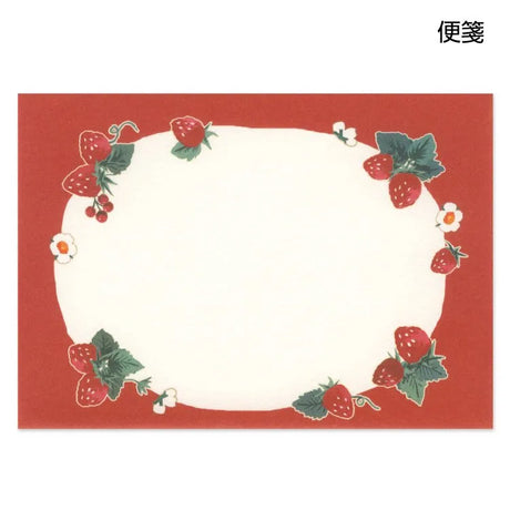 Fujinami Quail - Strawberry Letter Set

Artist 'Fujinami Quail' introduces a&nbsp;new strawberry series in a small, easy-to-use letter set!
Perfect for summer letters or for the strawberry lover in your life!

8 letterheads - 148×105mm
4 envelopes 162×114mm
Material: Paper