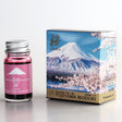 Mt. Fuji changes its expression in various ways depending on the season, weather, and time of day. Its beautiful and rich color landscape has had a great influence on culture and Japanese sensibilities. Expressing such a variety of expressions of Mt. Fuji and the delicate taste of traditional Japanese colors,
　
Loved by many people like Mt. Fuji
to become an ink that “connects” hearts and minds.
I made this with my wish. We created an ink.

Sakura Pink - Mt. Fuji over the cherry blossoms in full bloom. Soft