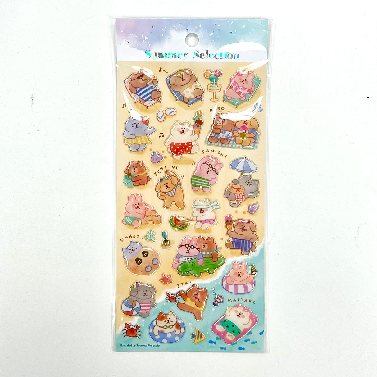 Mind Wave Summer Selection Sticker Sheet - Animal Vacation