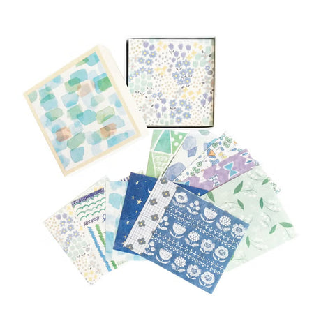 From the hugely popular origami small box, two long-awaited new designs are now available!
This set includes miniature, patterned origami in a small box filled with various designs.
Not only can it be used as origami, but it's also perfect for small notes or decorating your planners!