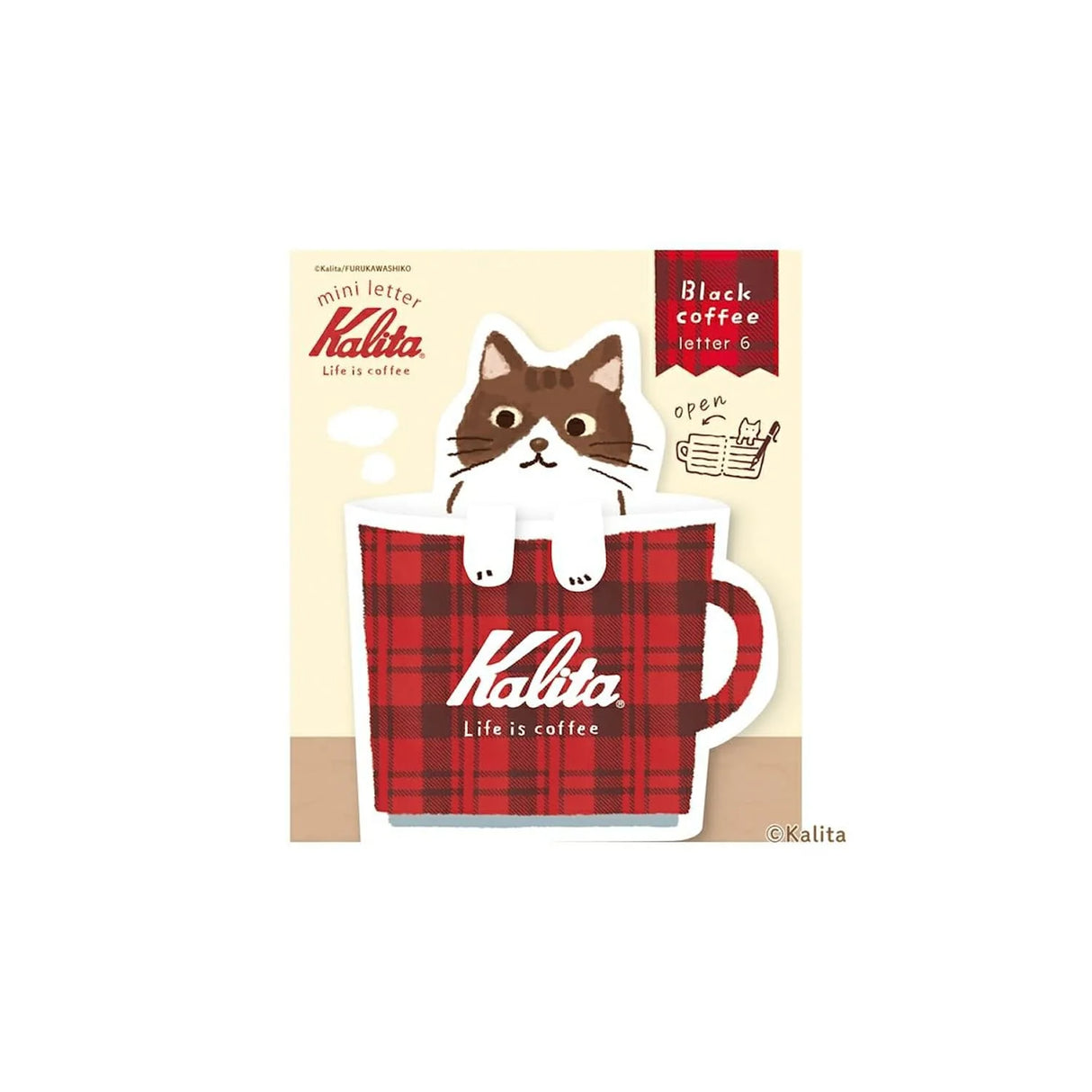 Inspired by the corporate philosophy of Kalita, a leading coffee equipment manufacturer—&nbsp;"A slightly better time, a perfectly timed moment"—
we’ve created the second edition of our original stationery to enjoy with your coffee.


This collection is designed to be enjoyed alongside your coffee moments. The cat's paw features a cutout, allowing it to be used as a seal-perfect for adding a sweet touch to a letter when giving a gift.
6 sheets of letter paper
Material: Japanese Paper