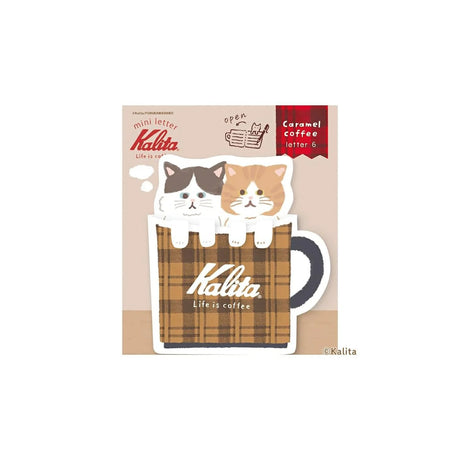 Inspired by the corporate philosophy of Kalita, a leading coffee equipment manufacturer—&nbsp;"A slightly better time, a perfectly timed moment"—
we’ve created the second edition of our original stationery to enjoy with your coffee.


This collection is designed to be enjoyed alongside your coffee moments. The cat's paw features a cutout, allowing it to be used as a seal-perfect for adding a sweet touch to a letter when giving a gift.
6 sheets of letter paper
Material: Japanese Paper