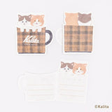 Inspired by the corporate philosophy of Kalita, a leading coffee equipment manufacturer—&nbsp;"A slightly better time, a perfectly timed moment"—
we’ve created the second edition of our original stationery to enjoy with your coffee.


This collection is designed to be enjoyed alongside your coffee moments. The cat's paw features a cutout, allowing it to be used as a seal-perfect for adding a sweet touch to a letter when giving a gift.
6 sheets of letter paper
Material: Japanese Paper