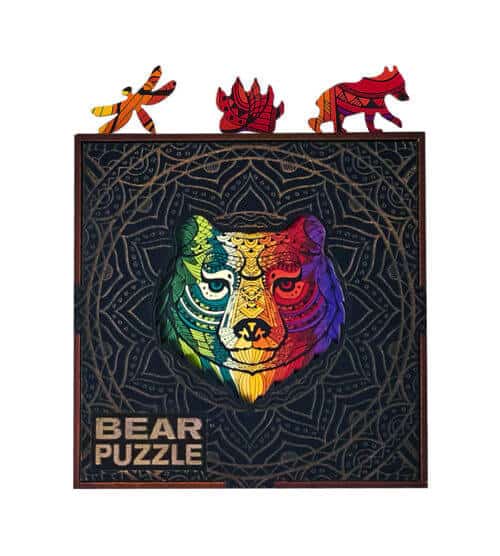 The Bear Shaped Jigsaw Pieces Wooden Puzzle is a unique and challenging puzzle that is perfect for people of all ages. The puzzle consists of 70 irregular wooden pieces that are shaped like a bear.
