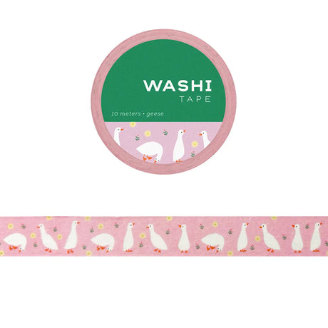 Girl of All Work Geese Washi Tape

These 15 mm wide rolls pack a punch with their striking designs and color, not to mention their eye-catching packaging makes them the perfect gift for all crafters and DIYers.

10 meters/ 15 mm per roll.