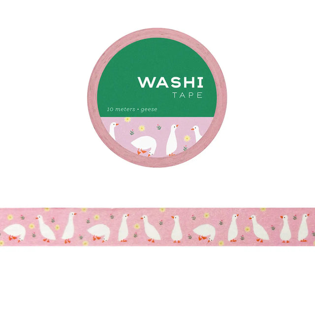 Girl of All Work Geese Washi Tape

These 15 mm wide rolls pack a punch with their striking designs and color, not to mention their eye-catching packaging makes them the perfect gift for all crafters and DIYers.

10 meters/ 15 mm per roll.