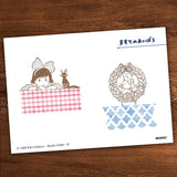 Create a cute image of Kiki and Jiji resting over your choice of washi tape flag! Making it so easy and fun for washi swatches!!