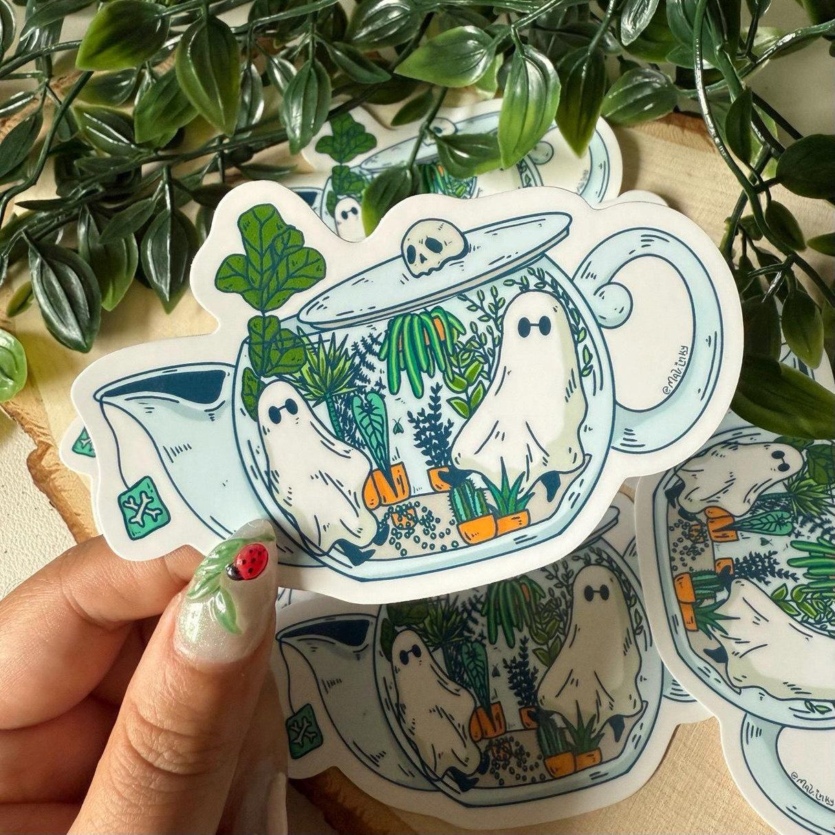 Mal.inky - Ghosts in A Teapot Vinyl Sticker