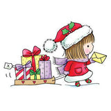 Sello de goma navideño con el regalo de dar de Mimi