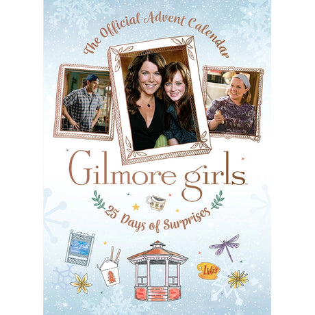 Start every day with a gift from the Gilmore Girls™ as you make your way through the holiday season!

25 DAYS OF SURPRISES: Count down to the holidays and receive 25 days of Gilmore Girls™–themed collectibles by opening a pocket each day.

COLLECTIBLE PRIZES: This 25-day advent calendar features high-quality collectible items—ornaments, patches, magnets, washi tape, and more—that are designed to last so that you can show off your love for Gilmore Girls™ year-round.&nbsp;