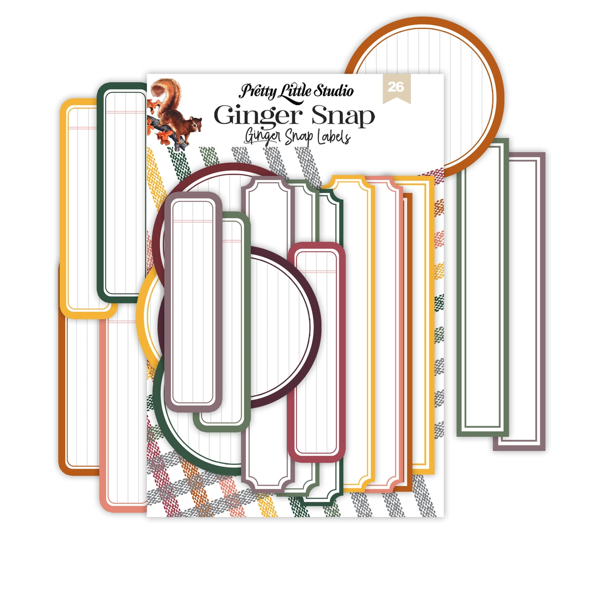 Ginger Snap Label Ephemera - 26 Pcs