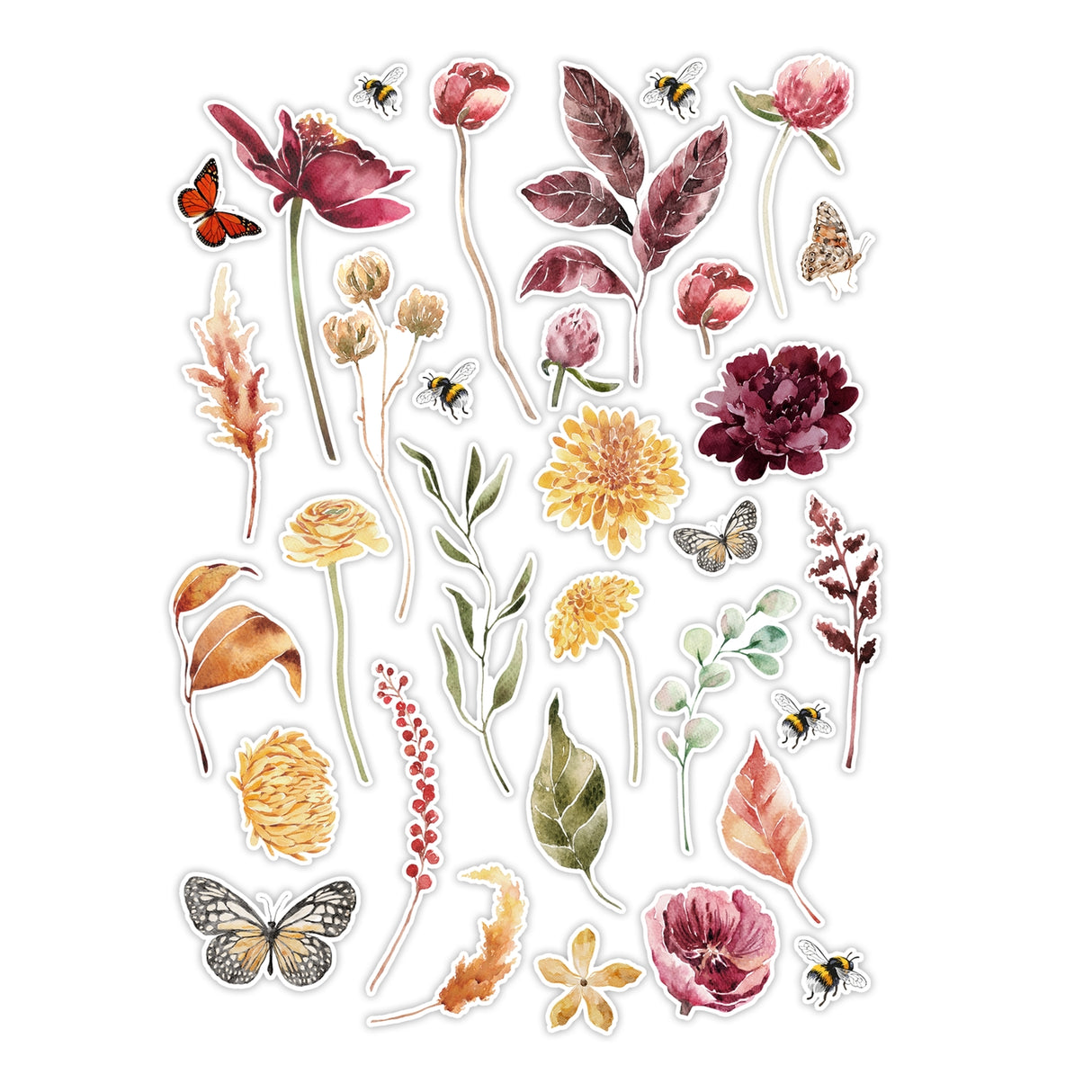 Ginger Snap (Dried Flowers) Paper Die-Cut Ephemera