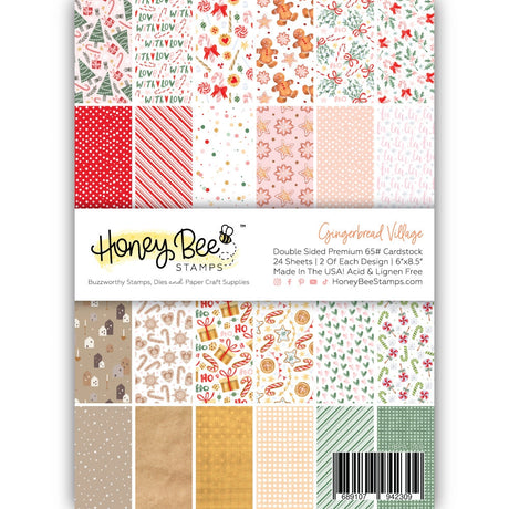 Give your cards and paper crafts a delightful boost with our exclusive 6" x 8.5" cardstock pad! Filled with charming gingerbread designs, festive Christmas candy, and classic holiday patterns, this pad includes 24 double-sided sheets featuring coordinating prints. Printed on smooth satin finish 65# cover cardstock for a rich, luxurious feel. Acid- and lignin-free to ensure lasting quality. Made with love in the USA!