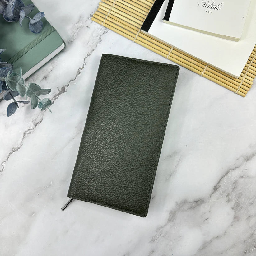 Girologio Hobonichi Weeks Slim Leather Cover - Olive Green