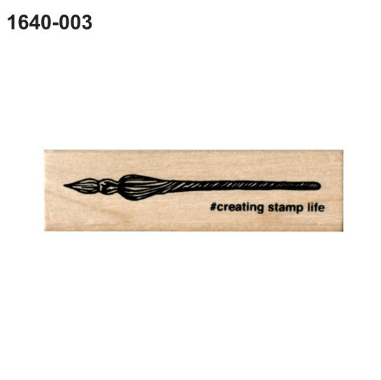 Glass Pen Rubber Stamp