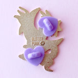 Glitter Punk - Celestial Dragon Enamel Pin

This fabulous starry Celestial Dragon pin is perfect for fans of the mythical!

Made from gold hard enamel, this 48mm purple dragon is surrounded with glittery clouds and a large gold crescent moon. It is secured with two purple heart rubber clasps.