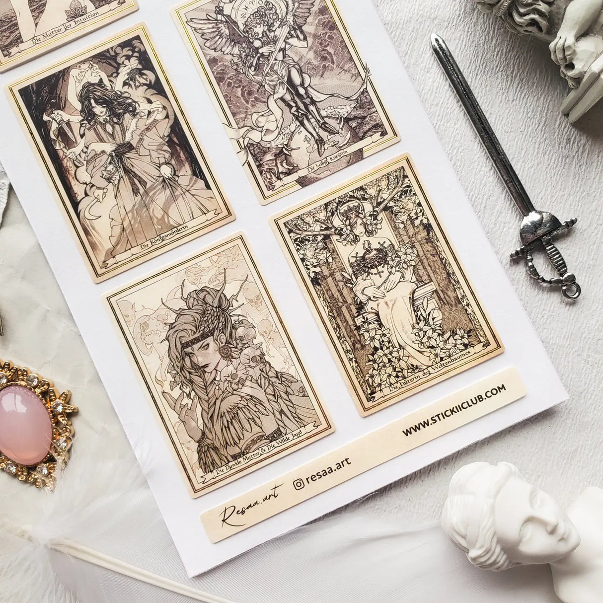🌿⚔️ Enter @resaa.art’s mystical realm, where ethereal goddesses embody intuition, truth, and untamed power. Crowned in florals, framed by celestial symbols, and rooted in ancient myth, each divine being radiates magic and strength. This enchanting set invites you to embrace your inner oracle and walk the line between light and shadow.


Art by: @resaa.art