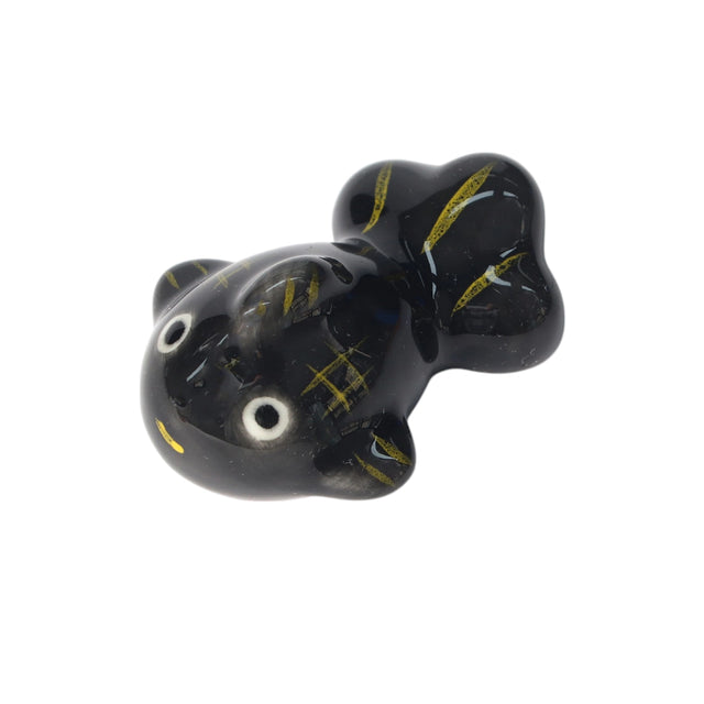 Porcelain goldfish Kingyo chopstick rest / pen rest.