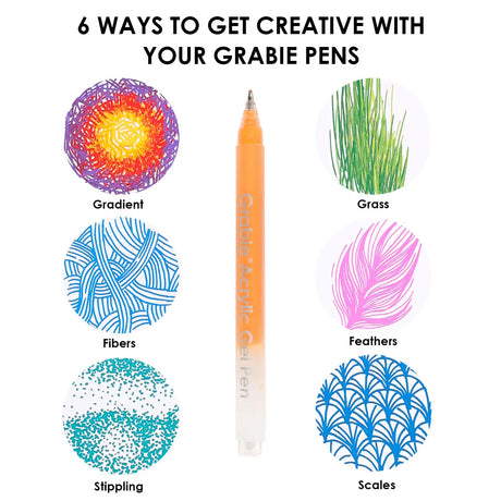 Grabie Bold &amp; Bright Coloring Kit - Essential Color

Unleash your creativity with the Grable Bold &amp; Bright Coloring Kit! This collection is your all-in-one artistic adventure, combining smooth, vibrant acrylic gel pens with high-quality themed coloring books. Whether you are an experienced colorist or just starting out, this kit provides everything you need to transform your drawings, journals, and crafts into dazzling, colorful masterpieces.