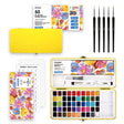 Comprehensive Color Range - Features 50 meticulously curated colors for smooth blending and rich tonal variety, ideal for daily use and diverse artistic projects. &nbsp;

Exceptional Quality - Crafted with vibrant, high-grade pigments for clarity and brilliance, ensuring true colors and effortless blending for both beginners and experienced artists.

All-in-One Set - Includes everything you need—six detail brushes, a water brush pen, a nylon flat brush, a swatch sheet, and a sponge—ensuring you have all the