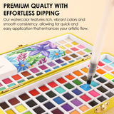 Endless Color Options - Enjoy a stunning selection of 100 vibrant shades, providing limitless choices for every artistic project and allowing for unique color combinations and gradients.

Superior Paint Quality - Formulated with high-quality, modern pigments, these watercolors deliver rich pigmentation, excellent transparency, and optimal performance for a true-to-color experience.