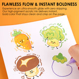 Unleash your creativity with the Grable Bold & Bright Coloring Kit! This collection is your all-in-one artistic adventure, combining smooth, vibrant acrylic gel pens with high-quality themed coloring books. Whether you are an experienced colorist or just starting out, this kit provides everything you need to transform your drawings, journals, and crafts into dazzling, colorful masterpieces. Get ready to experience true color with unmatched performance.

Premium Opaque Acrylic Gel Ink - Experience the superi