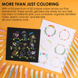 Unleash your creativity with the Grable Bold &amp; Bright Coloring Kit! This collection is your all-in-one artistic adventure, combining smooth, vibrant acrylic gel pens with high-quality themed coloring books. Whether you are an experienced colorist or just starting out, this kit provides everything you need to transform your drawings, journals, and crafts into dazzling, colorful masterpieces. Get ready to experience true color with unmatched performance.