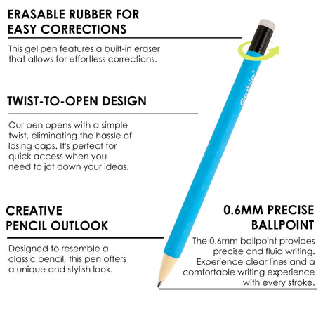 Explore endless creativity with our Medium Point Erasable Gel Pen Sets, featuring vibrant colors across four unique palettes. Perfect for note-taking, journaling and more.

VIBRANT COLOR COLLECTION - Elevate your creativity with our Medium Point Erasable Gel Pen Sets, featuring four unique palettes: Classic for timeless hues, Whimsical Whirls for pastels, Rustic Reverie for warm Morandi tones, and Lavender Dreams for dreamy blues and purples.

SMOOTH WRITING EXPERIENCE - The 0.6mm medium point delivers cons