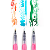 Embrace certainty in your artistic journey with Grabie's set of 3 water brush pens! Perfect for creating stunning watercolor paintings, captivating gouache artworks, and intricate calligraphy, this premium collection features durable nylon brush tips that provide sensitive responses for fine lines.  

DURABLE NYLON BRUSH TIPS - Hold their point and withstand wear, delivering delicate lines or pools of color. 

ASSORTED TIPS & PRECISE WATER FLOW - Although durable, the fiber tips maintain their shape for fin