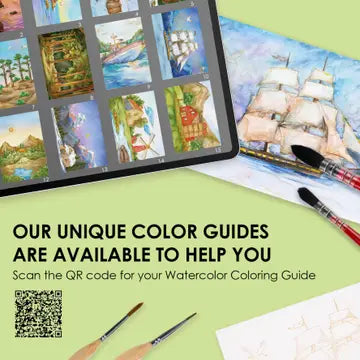 Grabie Watercolor Coloring Club Box - Landscape

A Landscape Coloring Journey – Perfect for nature lovers! This bundle includes a portable watercolor set and a beautifully illustrated coloring book, ideal for all skill levels. Enjoy a relaxing coloring experience.

Perfect Pairing for Nature Lovers – Thoughtfully designed, this set features a 12-color watercolor pocket set, curated with shades that capture the essence of nature, and a 15-sheet, 140LB landscape-themed watercolor coloring book. 