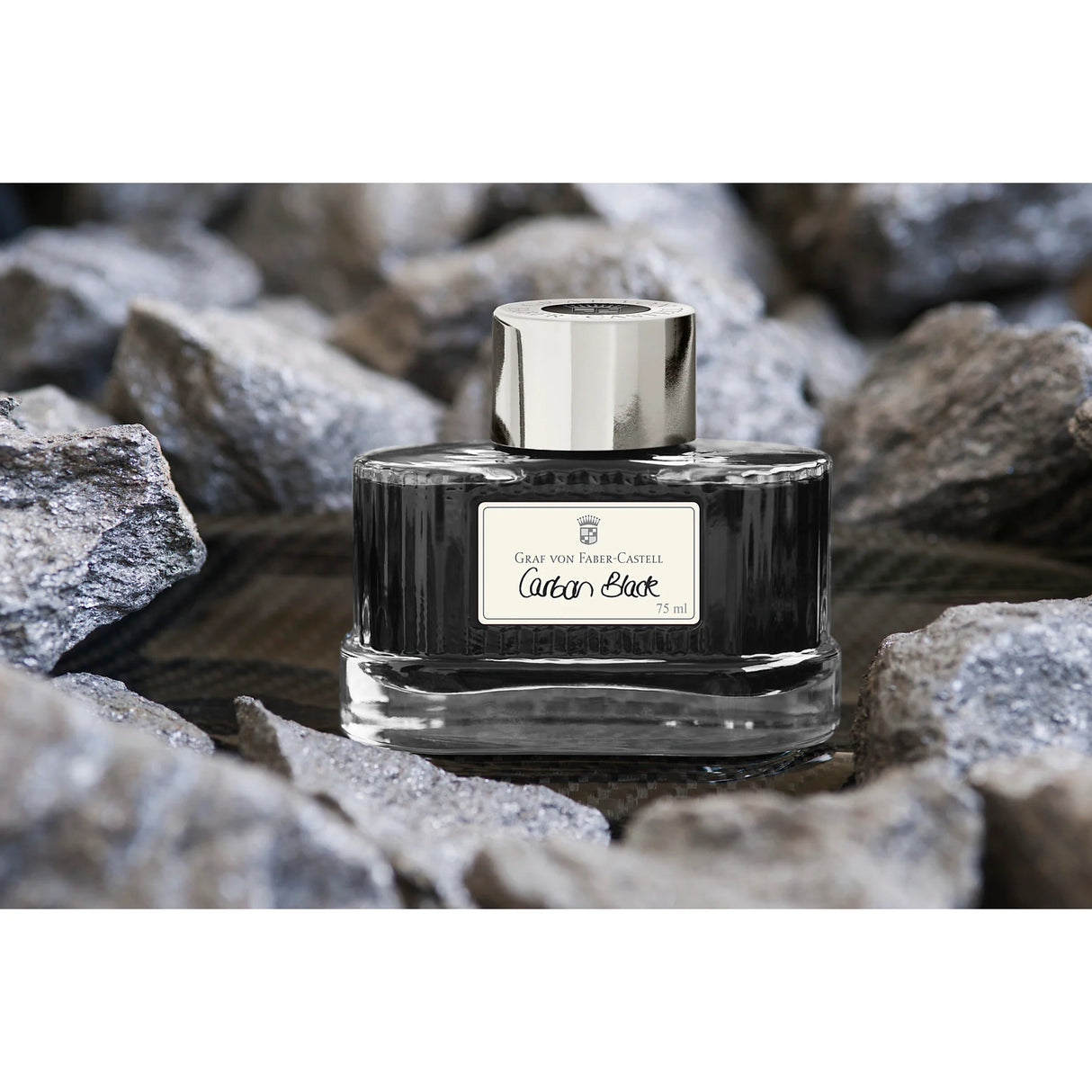 This 75ml bottle features a document‑proof ink formula that is smudge‑resistant, reproducible, lightfast, and fully waterproof. It cannot be erased and stands up to a wide range of chemicals and solvents. Crafted with the highest‑quality ingredients, Graf von Faber‑Castell inks deliver a consistently smooth, even flow. The refined glass bottle adds a touch of sophistication, making this rich black ink as beautiful to display as it is reliable to use.