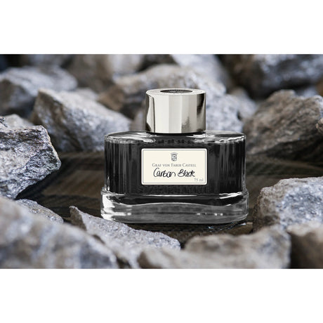 This 75ml bottle features a document‑proof ink formula that is smudge‑resistant, reproducible, lightfast, and fully waterproof. It cannot be erased and stands up to a wide range of chemicals and solvents. Crafted with the highest‑quality ingredients, Graf von Faber‑Castell inks deliver a consistently smooth, even flow. The refined glass bottle adds a touch of sophistication, making this rich black ink as beautiful to display as it is reliable to use.