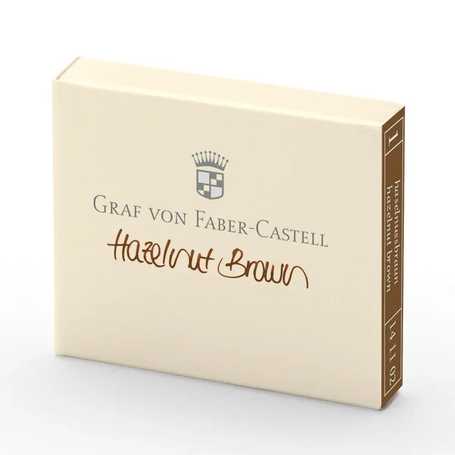 Each pack of Graf Von Faber-Castell cartridges come with 6 ink cartridges. These inks are document proofed: smudge-resistant, reproducible, light-fast and waterproof, cannot be erased and is resistant to many chemicals and solvents. Highest-quality ingredients.

Each cartridge is 0.86 ml.&nbsp;
6 ink cartridges