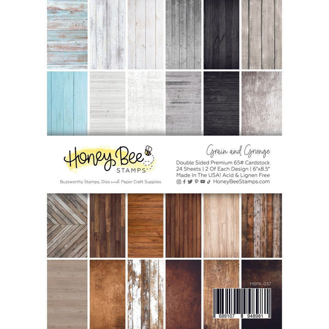 Give your cards and paper crafts a rustic edge with our exclusive 6"x8.5" cardstock pads! Featuring awesome woodgrain patterns, this paper pad is perfect for backgrounds and crafting masculine cards. It includes 24 double-sided sheets with 24 coordinating designs, all printed on smooth satin finish 65# cover cardstock for a luxurious feel. Acid and lignin-free for lasting quality. Made with love in the USA!