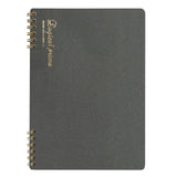 Gray Logical Prime W Ring Smooth Paper Notebook B5 Size Grid