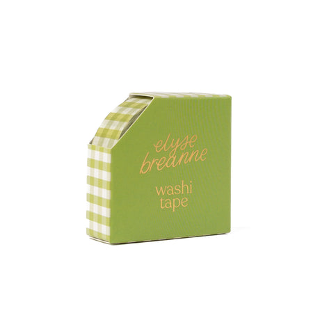 Green Gingham Washi Tape

Our washi tape is made for paper lovers, pen pals, and anyone who gets butterflies in the stationery aisle. Perfect for journaling, scrapbooking, decorating envelopes, or adding a personal touch to planners and calendars. It's gentle on paper, easy to tear by hand, and removable without leaving residue, so you can rearrange, redo, and re-stick as needed.

Design Features:&nbsp;

Each roll measures 15mm wide on a 10m roll
Full color repeating pattern
Washi tape dispenser packaging
P